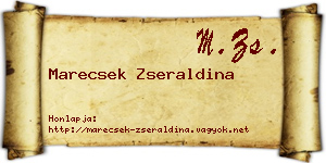 Marecsek Zseraldina névjegykártya